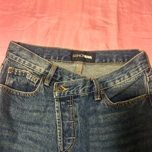 Fashion Nova Blue Boyfriend Jeans